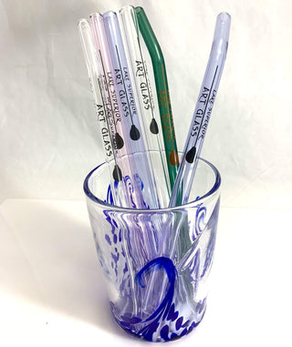 Bent Glass Graphic Straws - Lake Superior Art Glass
