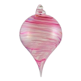 Pink Finial Shaped Blown Glass Ornament - Lake Superior Art Glass