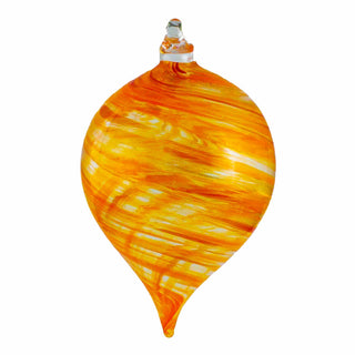 Orange Finial Shaped Blown Glass Ornament - Lake Superior Art Glass