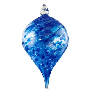 Blue Finial Shaped Blown Glass Ornament - Lake Superior Art Glass