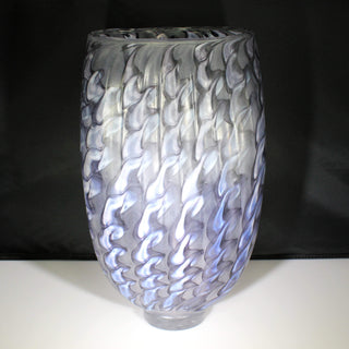 Glass Basket Vase Vessel-Tynan Pratumwon-art,art glass,basket,black and white,fabric,glass,vessel