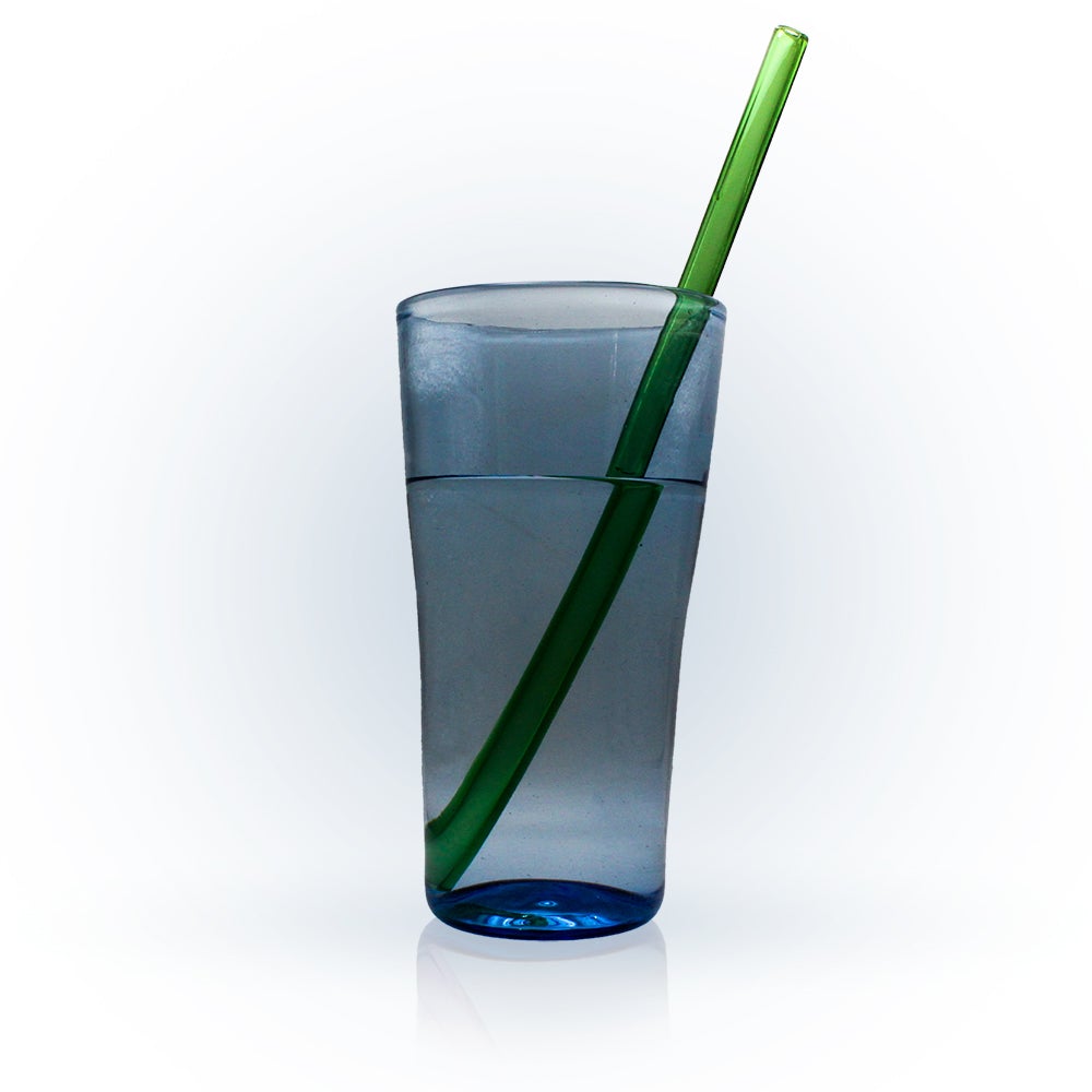 Glass Straws, Small, Straight, Blue – Great Lakes Refill Company
