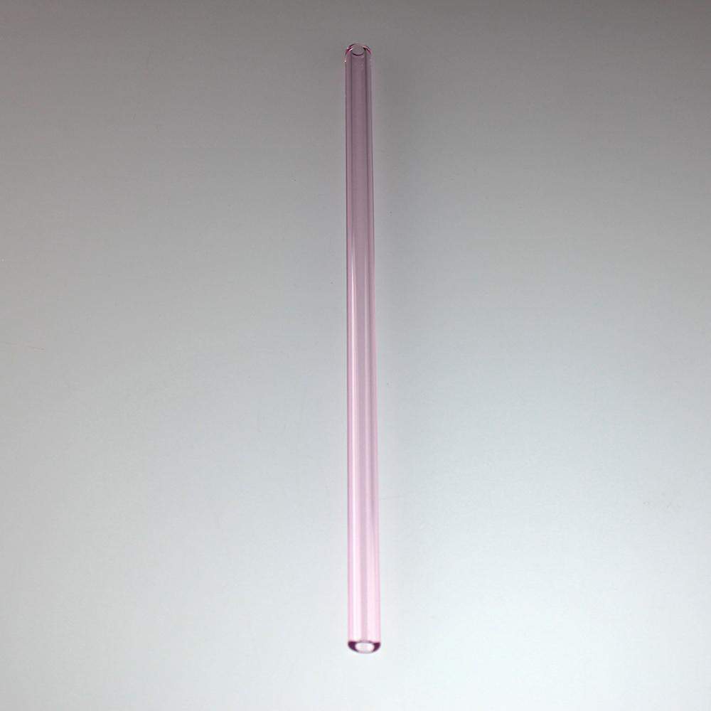 4 Pink 6 Crystal Clear Hand Blown Glass Straws - Made in Colo