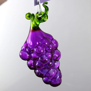 Grape Cluster Ornament-Salusa Glass-blown ornament,butt,decorative,fruit,glass,glass ornament,holiday,Ornaments,peach,peachy,pie