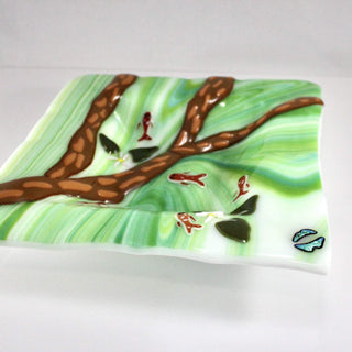 Grisham Fused Glass Koi Tray - Lake Superior Art Glass