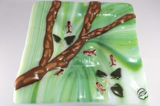 Grisham Fused Glass Koi Tray - Lake Superior Art Glass