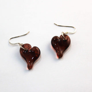 Heart Earrings - Lake Superior Art Glass
