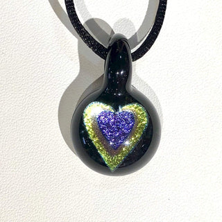Heart Image Pendant - Lake Superior Art Glass