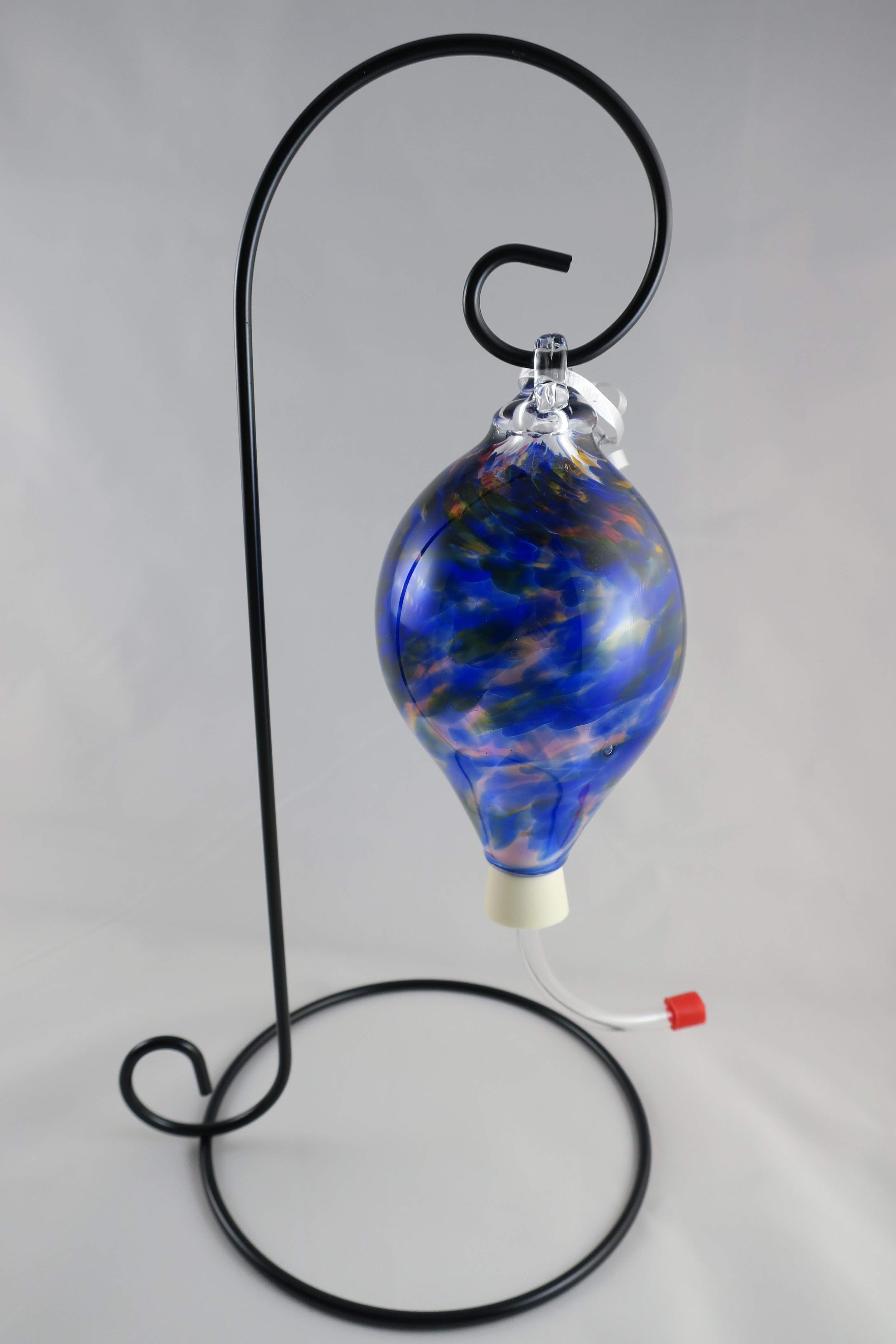 Handmade Glass Flower Hummingbird Feeder - Inspired Fire Glass Studio &  Gallery