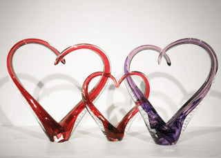 Love Heart Sculpture - Lake Superior Art Glass
