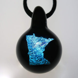 Minnesota Pendant - Lake Superior Art Glass