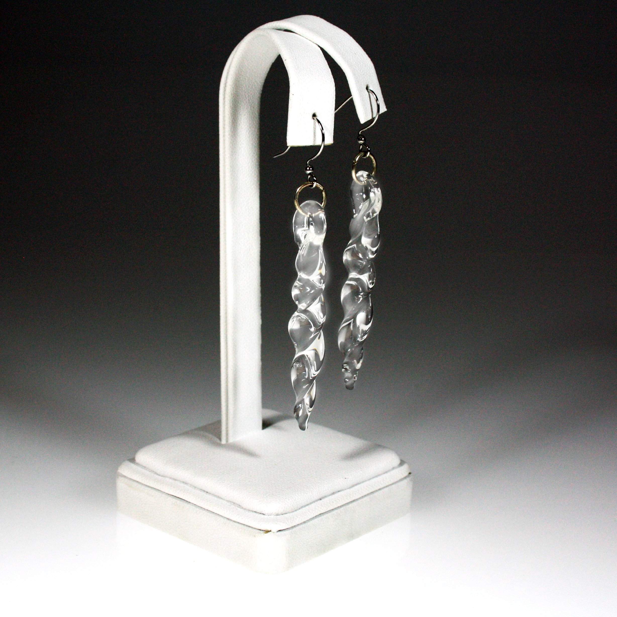 Basket Dichroic Glass Earrings by Vicki Olson – Lake Superior Art Glass