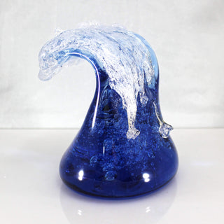 Recycled Glass Wave Sculptures - Lake Superior Art Glass