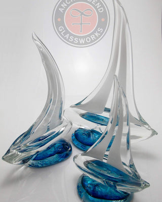 Sailboat Sculpture - Lake Superior Art Glass