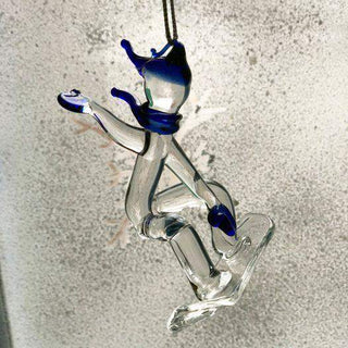 Snowboarder Ornament-Touch of Glass-america,boarder,decorative,ornament,Ornaments,ski,ski bum,snowboard,usa
