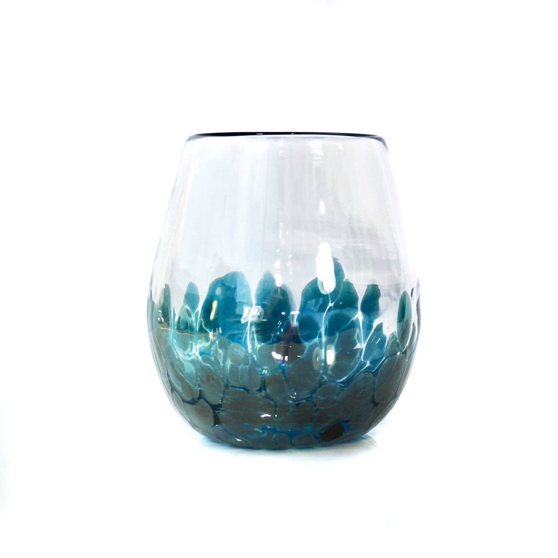FRITSY STEMLESS WINE GLASS  Blue wine glasses, Stemless wine glass, Unique stemless  wine glasses