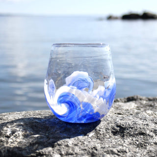 Stemless Wave Goblets - Lake Superior Art Glass