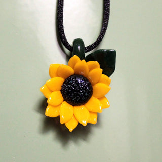Sunflower Pendant - Lake Superior Art Glass