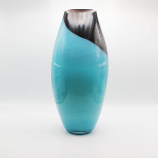 Turquoise and Red Vase - Lake Superior Art Glass