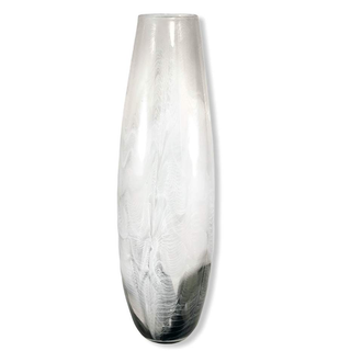White Noise Vase-Dante Germain-black,black and white,cane,gray,grey,white,white noise